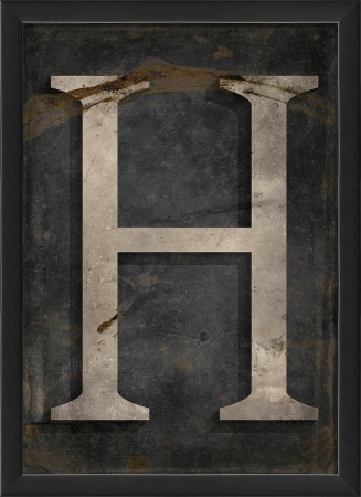 Letter H Giclee Print Artwork - Black - Ready to Hang - Museum Quality