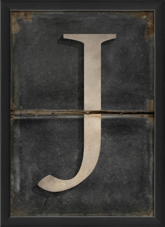 Ready to Hang Artwork - Letter J - Black