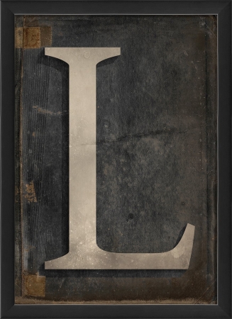 Letter L Wall Art - Black - Ready to Hang - Museum Quality Print
