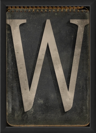 19107 Letter W Ready to Hang Artwork- Black -  The Artwork Factory