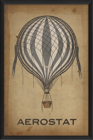 19187 Aerostat Balloon Ready to Hang Artwork- Grey