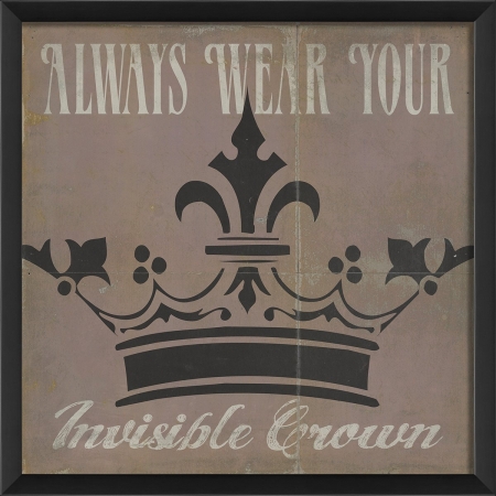 19194 Always Wear Your Invisible Crown Ready to Hang Artwork- Pink