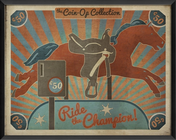 19204 Coin Operated Horse Ready to Hang Artwork