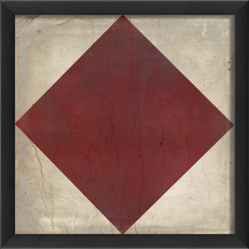 19214 Signal Flag F Framed Graphic Art
