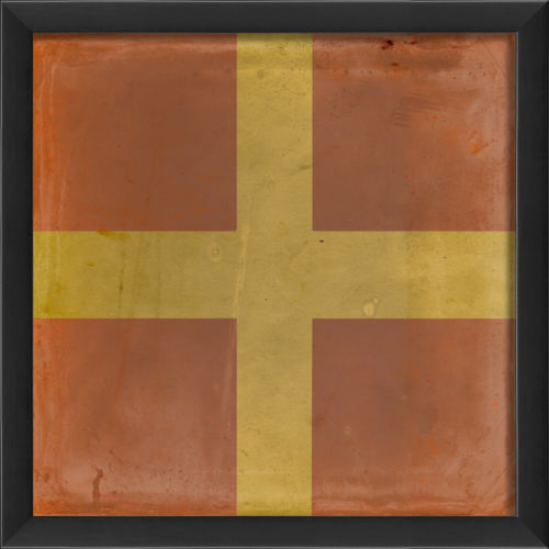 19226 Signal Flag R Framed Graphic Art