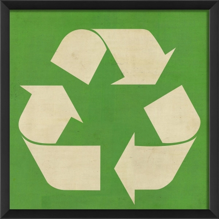 Picture of The Artwork Factory 19379 Recycle White on Green Ready to Hang Artwork