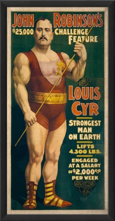 Picture of The Artwork Factory 55011 Louis Cyr Vintage Poster Ready to Hang Artwork
