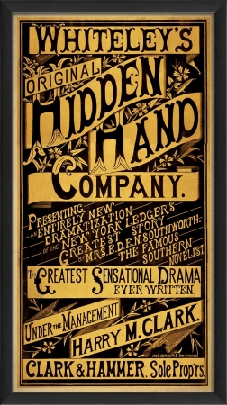 Picture of The Artwork Factory 55016 Original Hidden Hand Company I Vintage Poster Ready to Hang Artwork