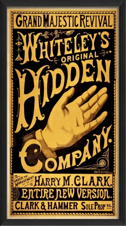 Picture of The Artwork Factory 55017 Original Hidden Hand Company II Vintage Poster Ready to Hang Artwork