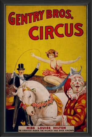 55022 Gentry Bros Circus Vintage Poster Ready to Hang Artwork