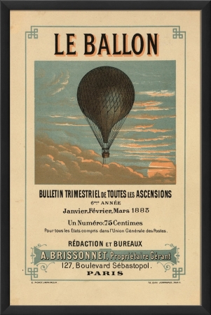 Picture of The Artwork Factory 55024 Le Balloon Vintage Poster Ready to Hang Artwork