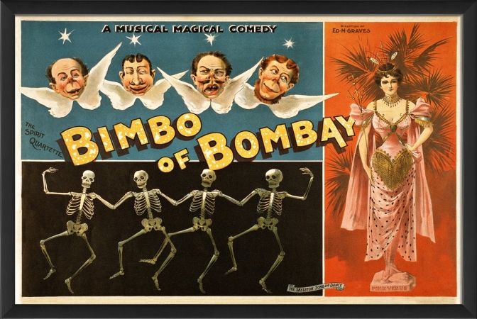 Picture of The Artwork Factory 55033 Bimbo of Bombay Vintage Poster Ready to Hang Artwork