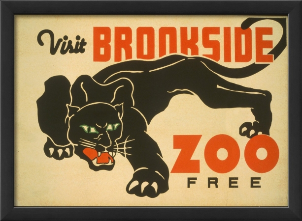 Picture of The Artwork Factory 55034 Brookside Zoo Free Vintage Poster Ready to Hang Artwork