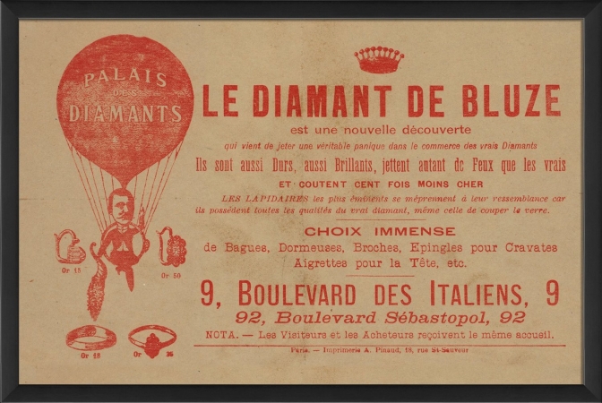 Picture of The Artwork Factory 55035 Le Diamant de Bluze Vintage Poster Ready to Hang Artwork