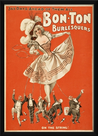 Picture of The Artwork Factory 55040 Bon Ton Burlesquers on The String Vintage Poster Ready to Hang Artwork