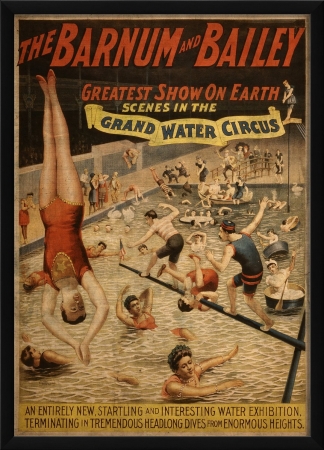 Picture of The Artwork Factory 55044 Grand Water Circus Vintage Poster Ready to Hang Artwork