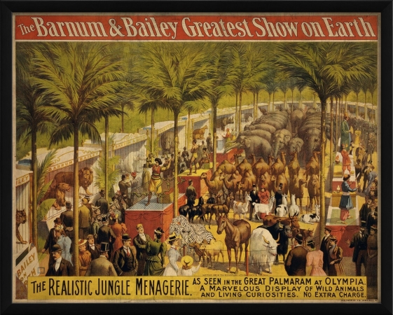 Picture of The Artwork Factory 55056 The Realistic Jungle Menagerie Vintage Poster Ready to Hang Artwork