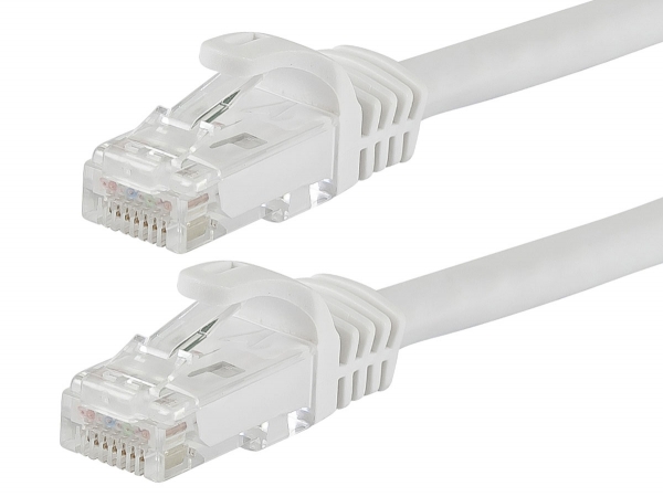 Flexboot Series Cat6 24AWG UTP Ethernet Network Patch Cable- 30 ft. - White