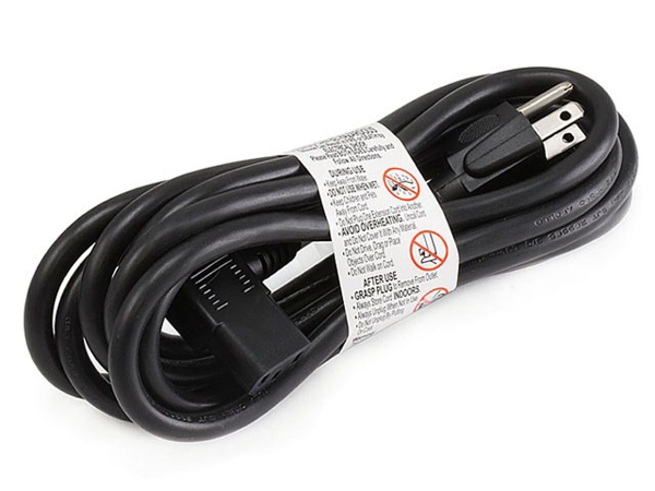 10 ft. 16AWG Right Angle Power Cord Cable - Black