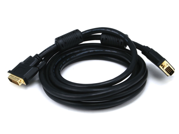 10 ft. DVI-D Dual Link Cable - Black - High-Speed Digital Transmission