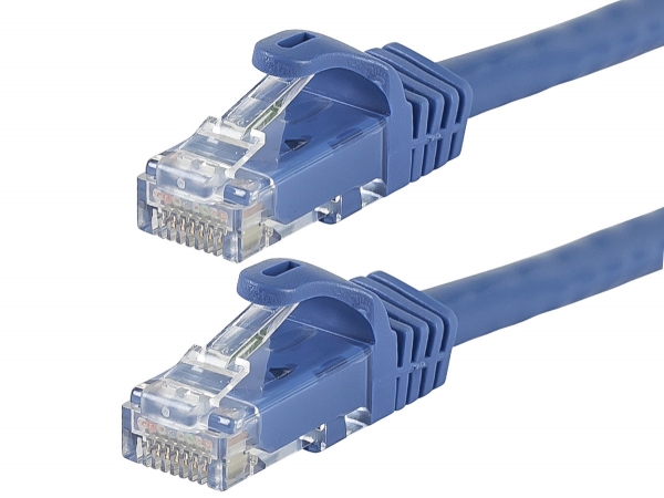 Picture of Monoprice 9793 50 ft. Flexboot Series 24AWG UTP Bare Copper Ethernet Network Cable- Blue