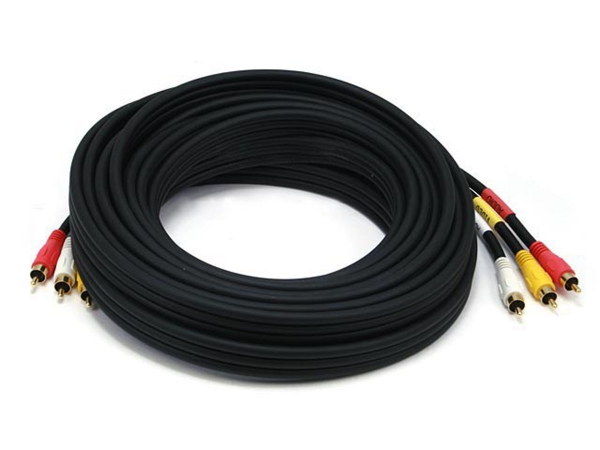 RCA Coaxial Composite Video and Stereo Audio Cable - 25 ft.