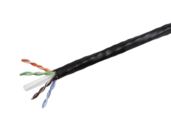 Picture of Monoprice 12807 1000 ft. Cat 6 Bulk Bare Copper Ethernet Network Cable&#44; Black