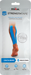 Picture of Current Solutions 6300-MUS Strength Tape- Kinesio- Calf & Quad - Black and Light Blue