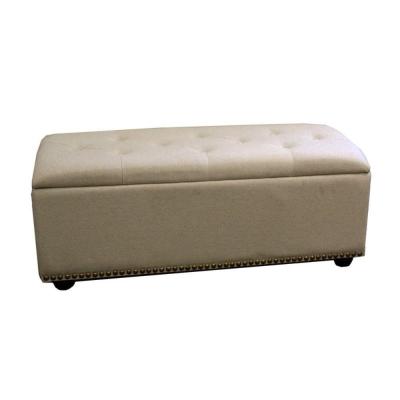 Picture of ORE International HB4493 18 in. Beige Storage Bench With 3 Seating