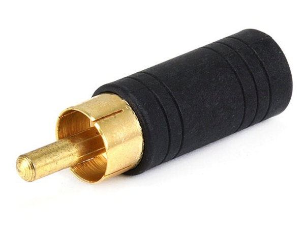 Picture of Monoprice 7241 RCA Plug to 3.5 mm. Stereo Jack Adaptor - Gold Plated