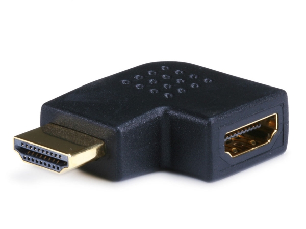 HDMI Right Angle Port Saver Adapter - Vertical Flat Left - 90 Degree - Durable Design