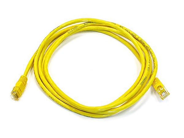 24AWG Cat6 550MHz UTP Bare Copper Ethernet Network Cable - Yellow- 7 ft.