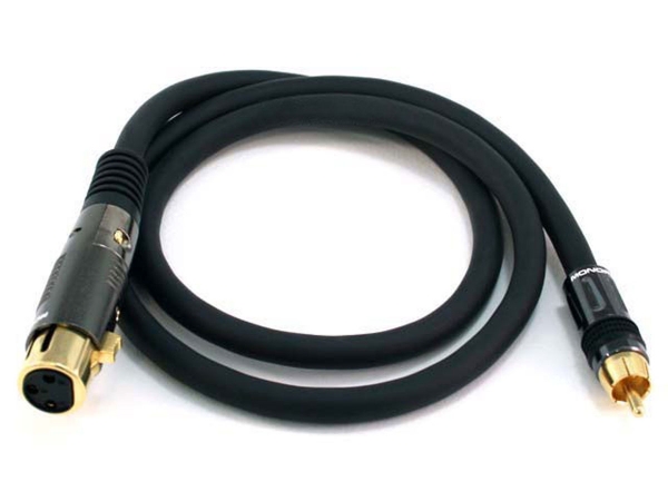 Picture of Monoprice 4784 3 ft. Premier Series XLR Female to RCA Male 16AWG Cable- Gold Plated