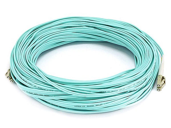 Picture of Monoprice 7627 10Gb Fiber Optic Cable LC Multi Mode Duplex - Aqua