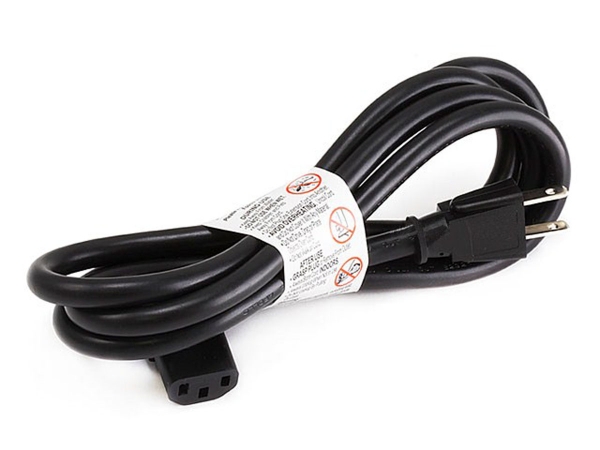 Picture of Monoprice 7684 6 ft. 14AWG Right Angle Power Cord Cable With 3 Conductor PC Power Connector Socket - Black