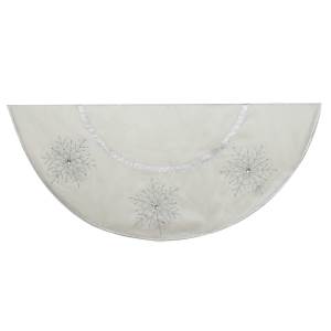 54 in. Ivory Treeskirt with Crystal Lace Snowflakes
