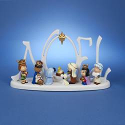 10 in. Battery-Operated LED Peanuts Lighted Nativity Scene