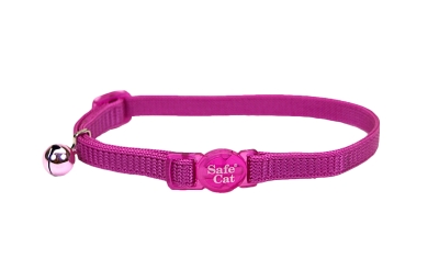 Animal Supply Company CO07017 Safecat Adjustable Nylon Collar, Orchid - 12 in.
