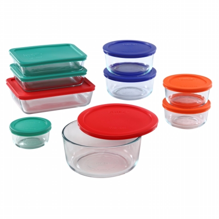 1110608 Storage Plus Colored Lid Set -  Pyrex