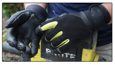 Anti-Vibration Mechanics style Glove, Black - Extra Large