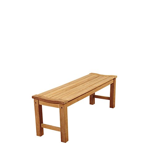 Amazonia Rinjani 51 in. Teak Patio Backless Bench