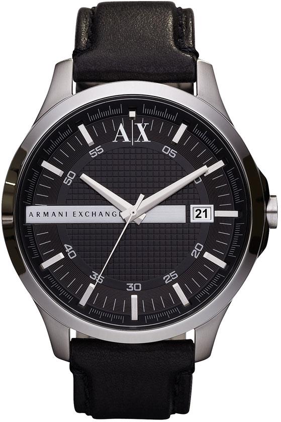 Picture of AX2101 Armani Exchange Leather Mens Watch - Black Dial With Date