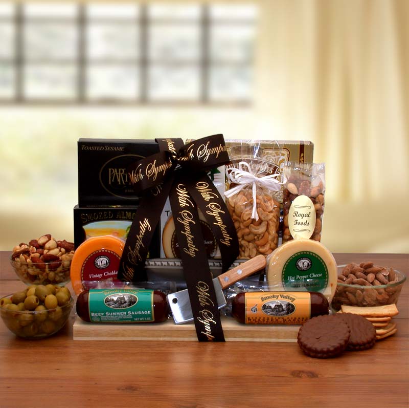 Picture of Gift Basket Drop Shipping 813352 With Our Deepest Sympathy Gourmet Gift Board
