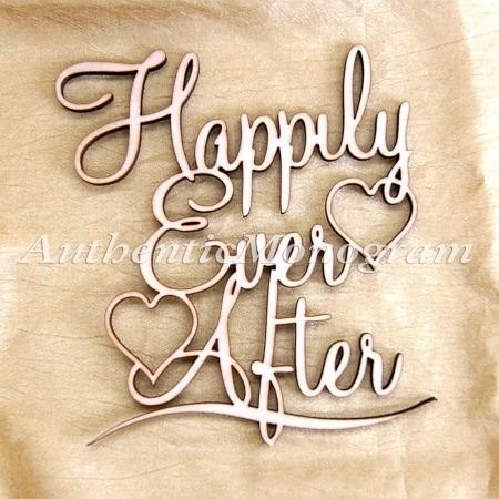 G.DeBrekht 91115P-18 Happily Ever After Painted Wooden Monogram