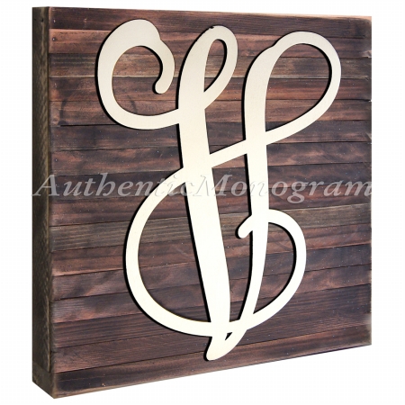 G.DeBrekht 91301-24 Single Letter Natural Unpainted Wooden Monogram
