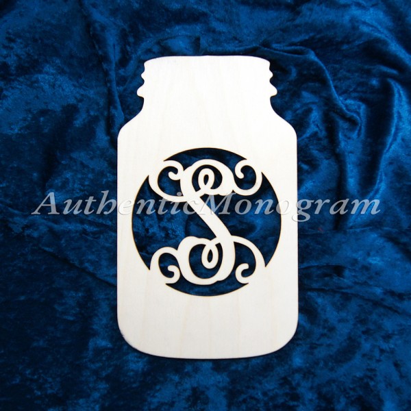G.DeBrekht 93104P-12 Single Letter On Jar Painted Wooden Monogram