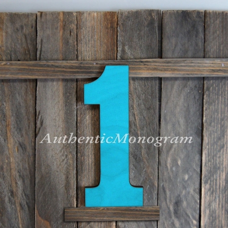 G.DeBrekht 91511P-18 No. 1 Painted Wooden Monogram