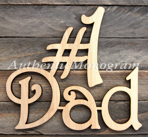 G.DeBrekht 91114P-24 No. 1 Dad Painted Wooden Monogram