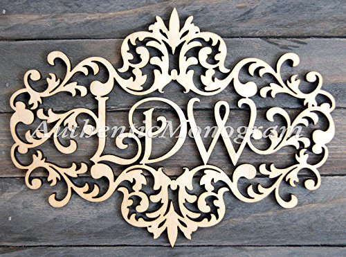 Picture of G.DeBrekht 91117P-18 3-Letter Victorian Frame Painted Wooden Monogram