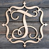G.DeBrekht 91309P-18 Single Letter Filigree Frame Painted Wooden Monogram
